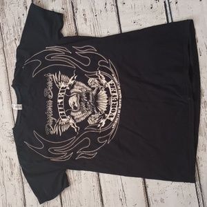 Daytona Bike Week 2010 Women's Black Biker Forever Eagle T Shirt M